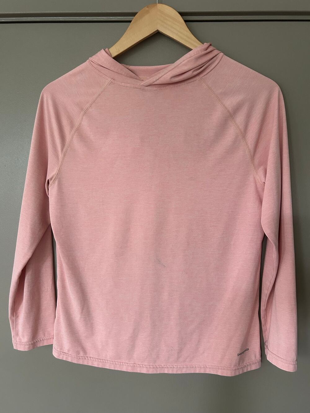 Patagonia Girls XL 14 Capilene CoolDaily Sun UPF HoodiePink Long Sleeve QuickDry